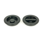 Matt Black 75mm Art Deco Round Pull - Privacy Set | From The Anvil - Cabinet Pulls - From The Anvil - Yester Home