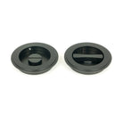 Matt Black 75mm Art Deco Round Pull - Privacy Set | From The Anvil-Cabinet Pulls-Yester Home