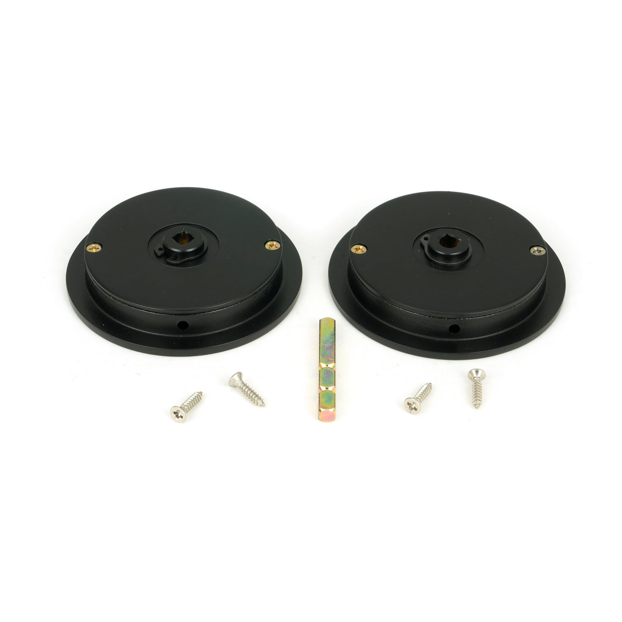 Matt Black 75mm Plain Round Pull - Privacy Set | From The Anvil - Cabinet Pulls - From The Anvil - Yester Home
