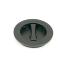 Matt Black 75mm Plain Round Pull - Privacy Set | From The Anvil-Cabinet Pulls-Yester Home