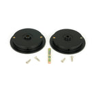 Matt Black 75mm Plain Round Pull - Privacy Set | From The Anvil-Cabinet Pulls-Yester Home