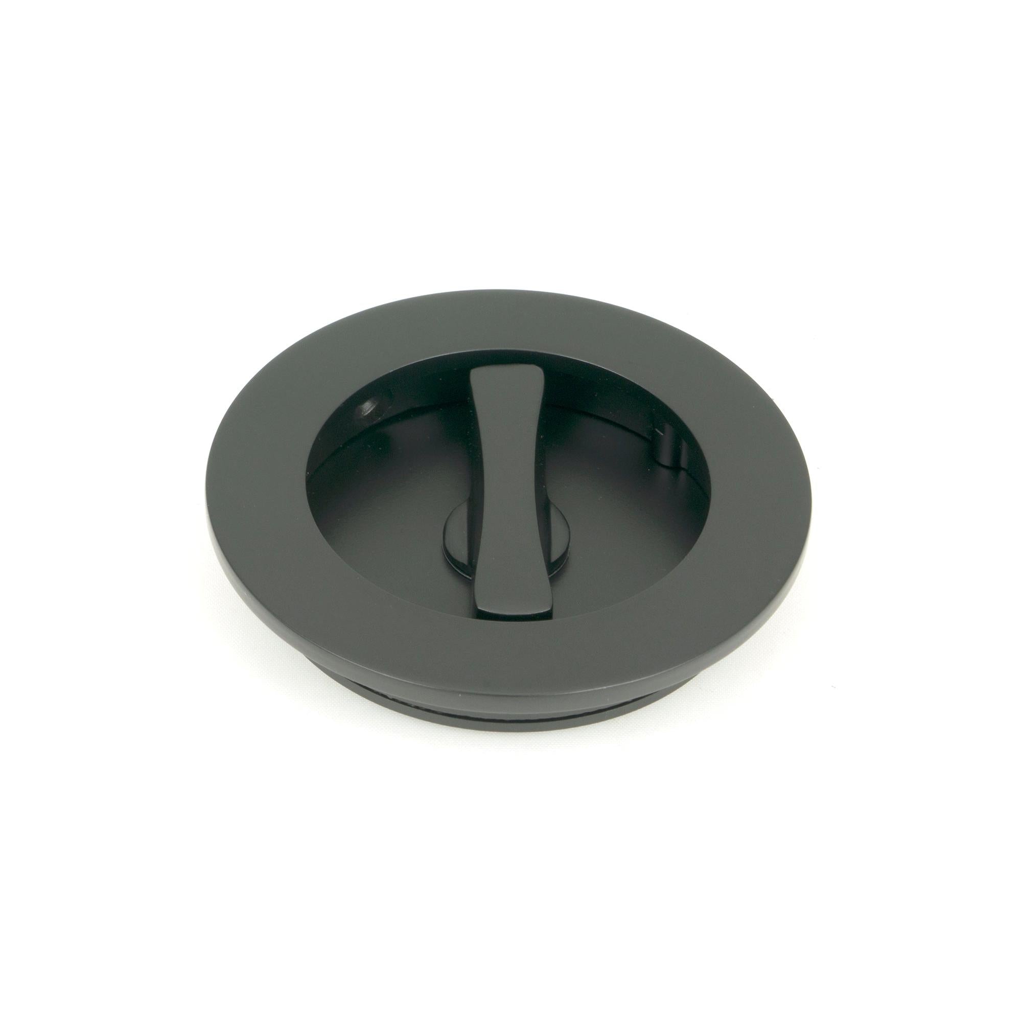 Matt Black 75mm Plain Round Pull - Privacy Set | From The Anvil - Cabinet Pulls - From The Anvil - Yester Home