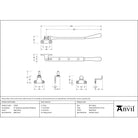 Matt Black 8" Newbury Stay (Steel Window) - Stays - From The Anvil - Yester Home