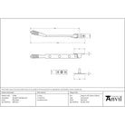 Matt Black 8" Reeded Stay - Stays - From The Anvil - Yester Home