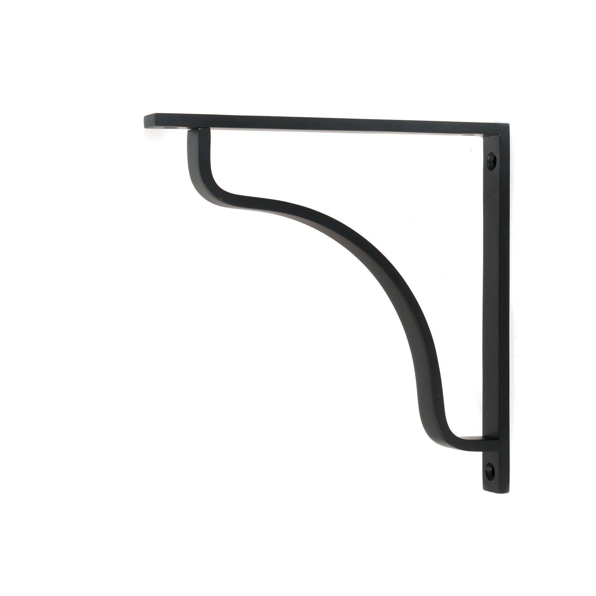 Matt Black Abingdon Shelf Bracket (200mm x 200mm) | From The Anvil-Shelf Brackets-Yester Home