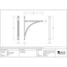 Matt Black Apperley Shelf Bracket (314mm x 250mm) | From The Anvil - Shelf Brackets - From The Anvil - Yester Home