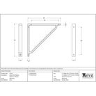 Matt Black Barton Shelf Bracket (200mm x 200mm) | From The Anvil - Shelf Brackets - From The Anvil - Yester Home