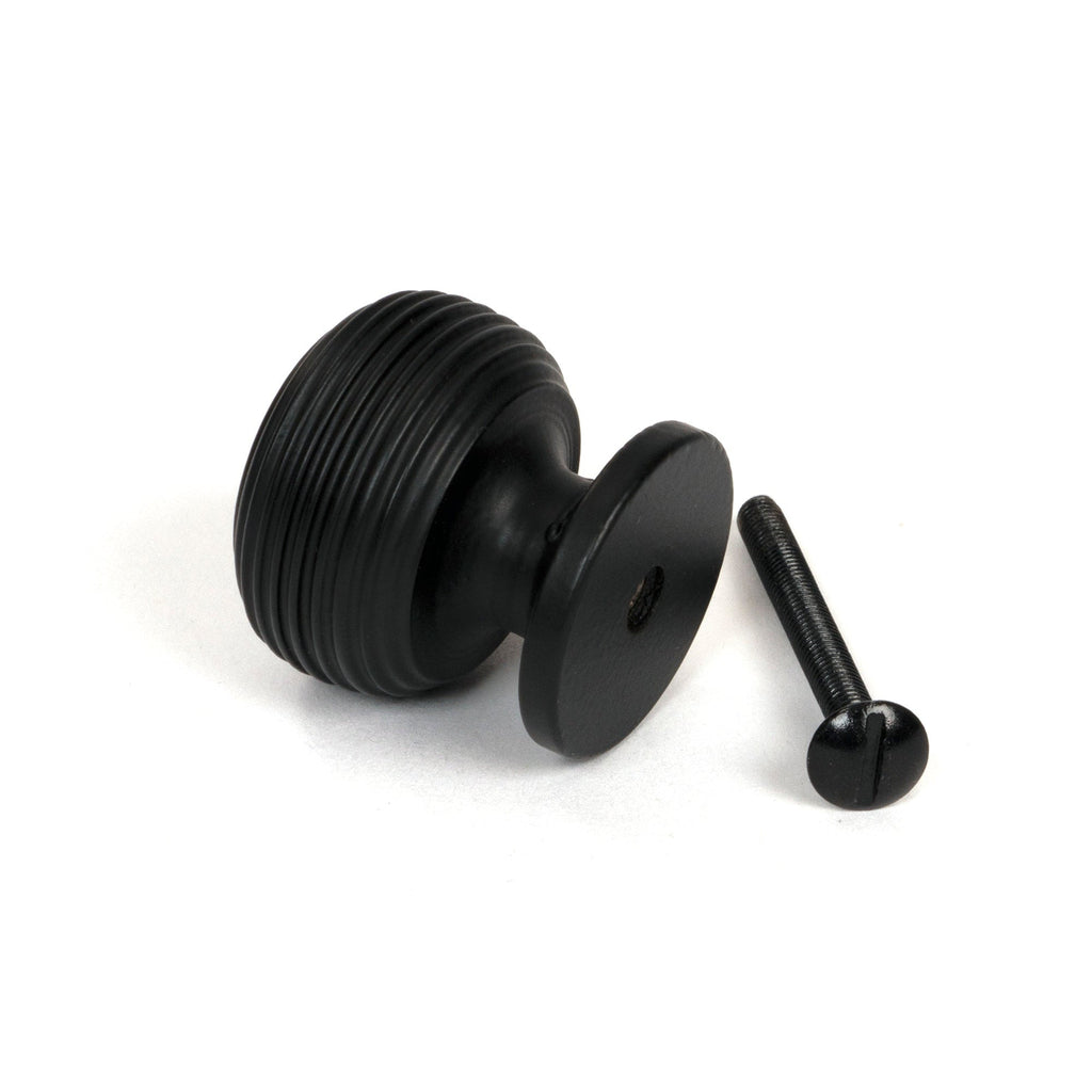 Matt Black Beehive Cabinet Knob 30mm | From The Anvil-Cabinet Knobs-Yester Home