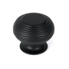 Matt Black Beehive Cabinet Knob 40mm | From The Anvil - Cabinet Knobs - From The Anvil - Yester Home