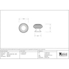 Matt Black Beehive Cabinet Knob 40mm | From The Anvil - Cabinet Knobs - From The Anvil - Yester Home