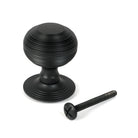 Matt Black Beehive Centre Door Knob | From The Anvil-Centre Door Knobs-Yester Home