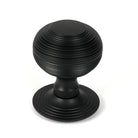 Matt Black Beehive Centre Door Knob | From The Anvil-Centre Door Knobs-Yester Home