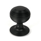 Matt Black Beehive Centre Door Knob | From The Anvil-Centre Door Knobs-Yester Home