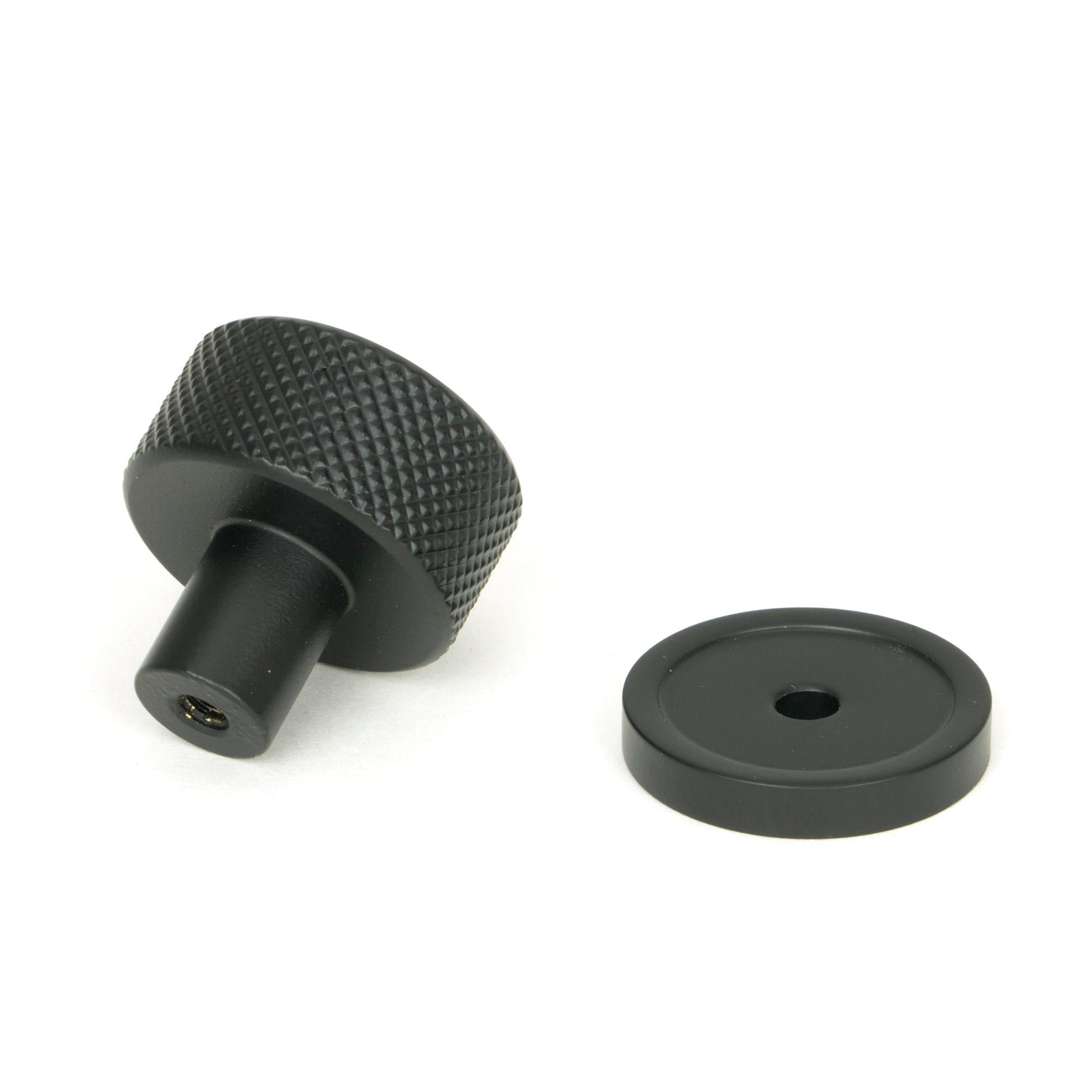 Matt Black Brompton Cabinet Knob - 25mm (Plain) | From The Anvil - Cabinet Knobs - From The Anvil - Yester Home