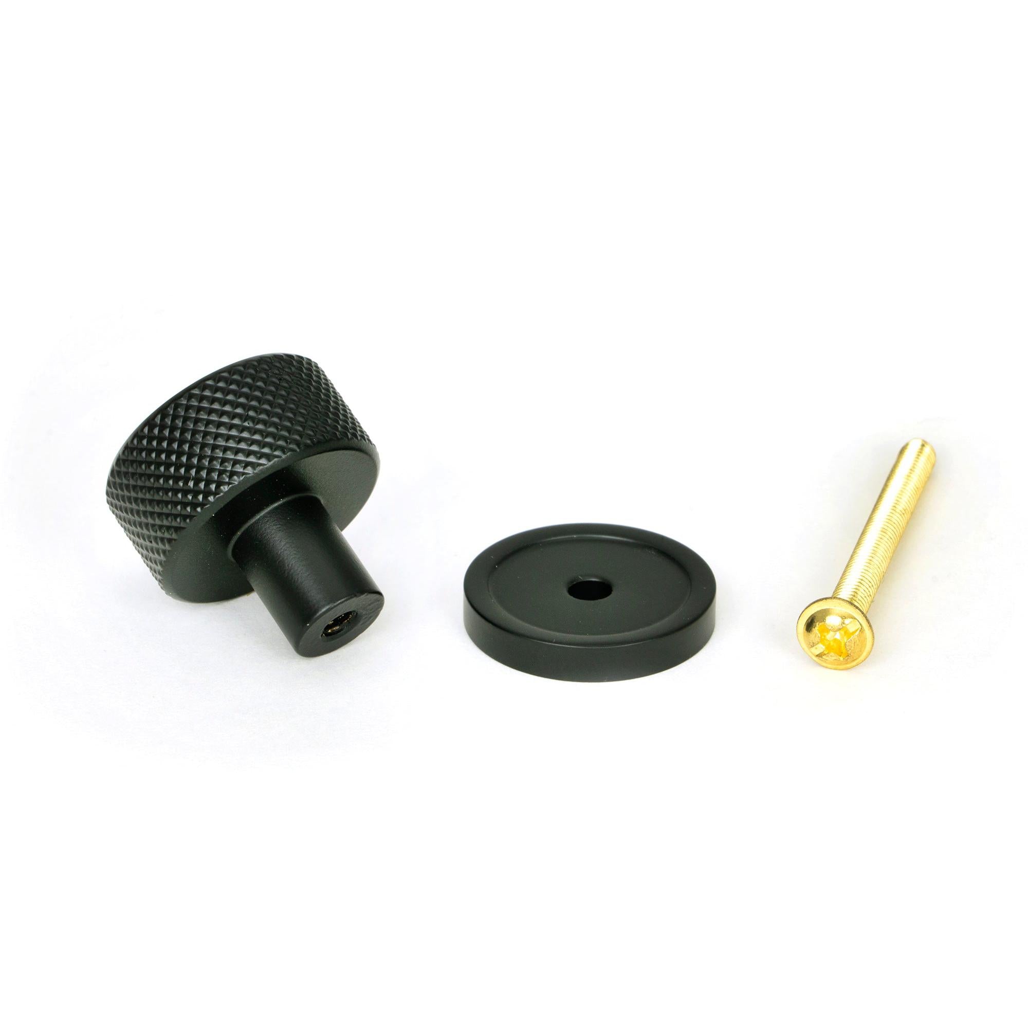 Matt Black Brompton Cabinet Knob - 25mm (Plain) | From The Anvil - Cabinet Knobs - From The Anvil - Yester Home