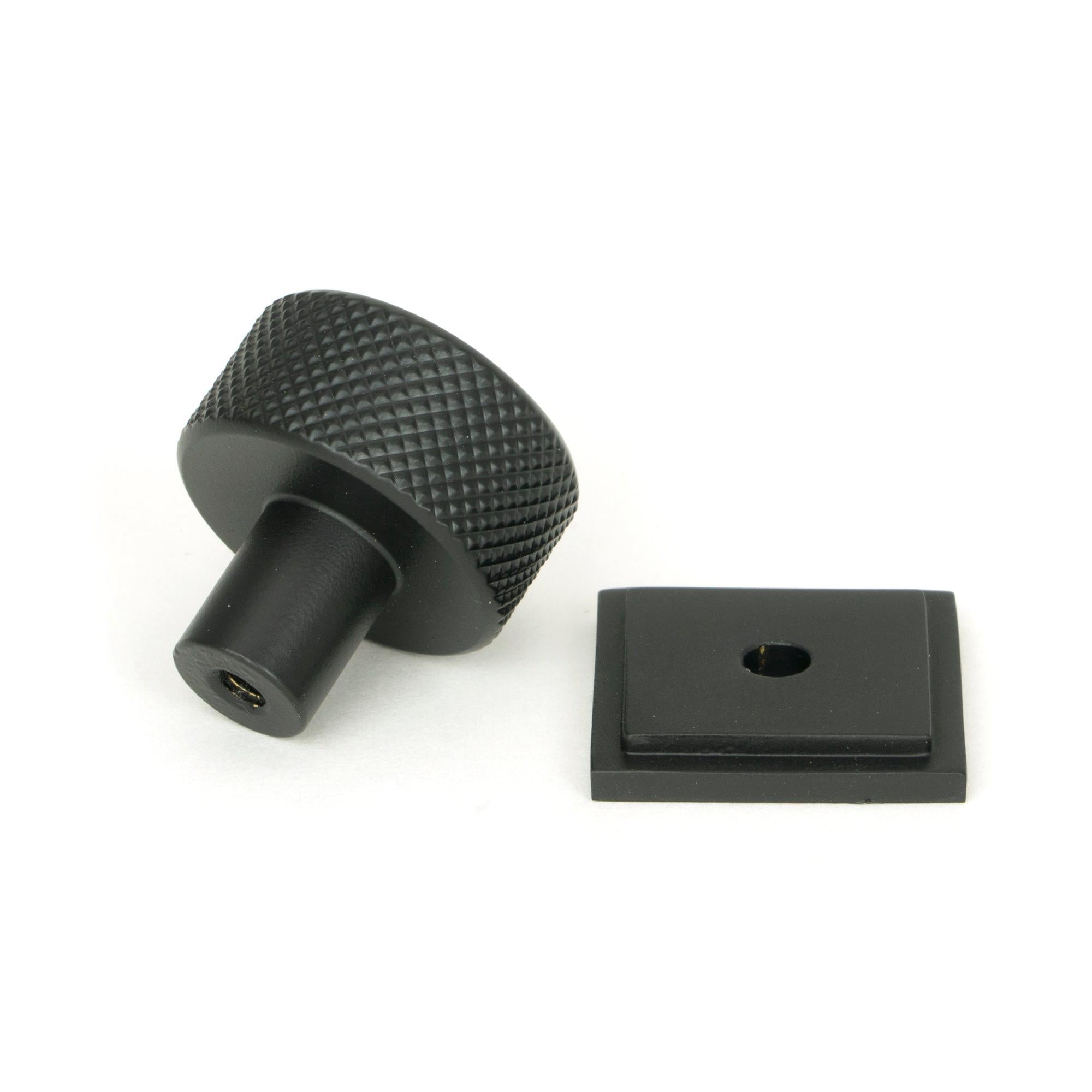 Matt Black Brompton Cabinet Knob - 25mm (Square) | From The Anvil - Cabinet Knobs - From The Anvil - Yester Home
