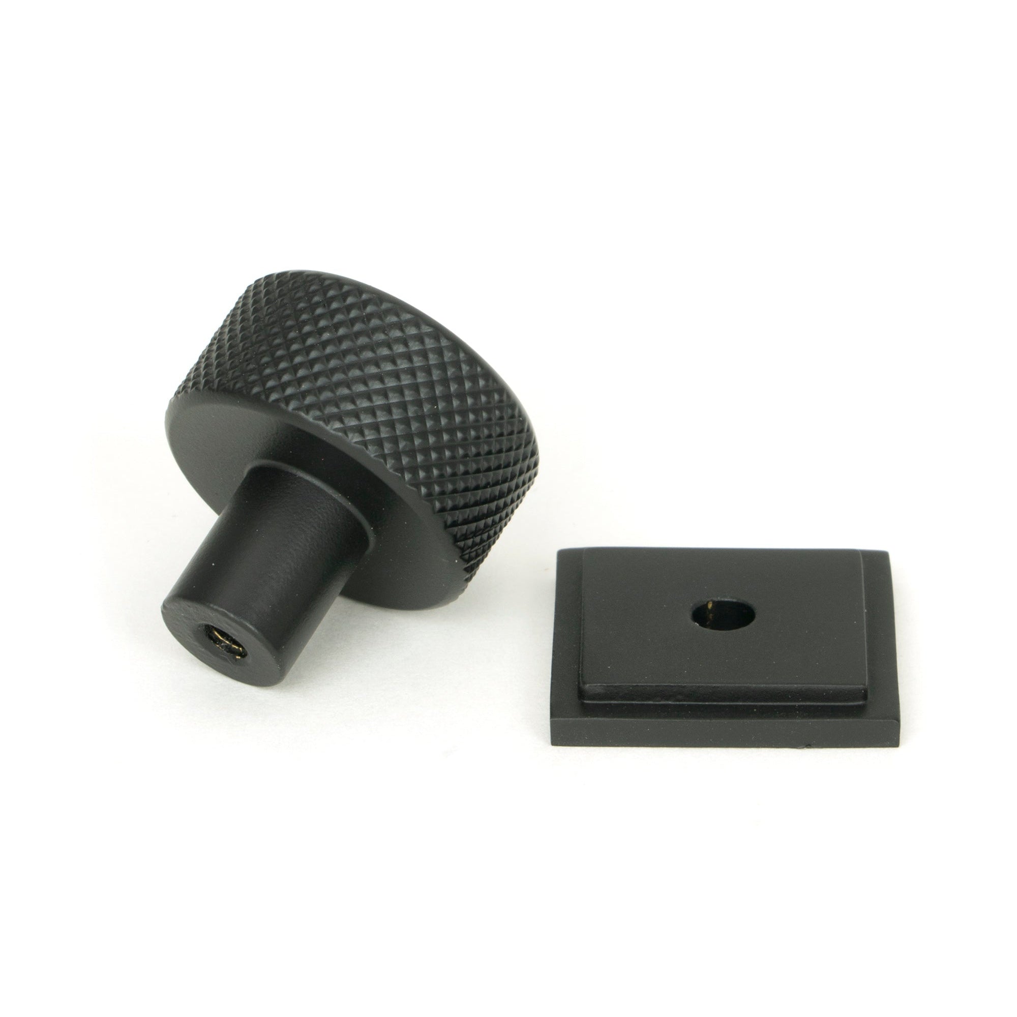 Matt Black Brompton Cabinet Knob - 25mm (Square) | From The Anvil-Cabinet Knobs-Yester Home