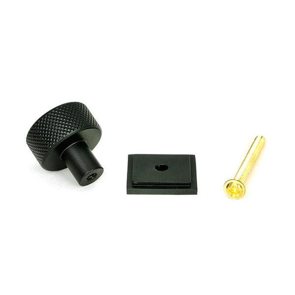 Matt Black Brompton Cabinet Knob - 25mm (Square) | From The Anvil-Cabinet Knobs-Yester Home