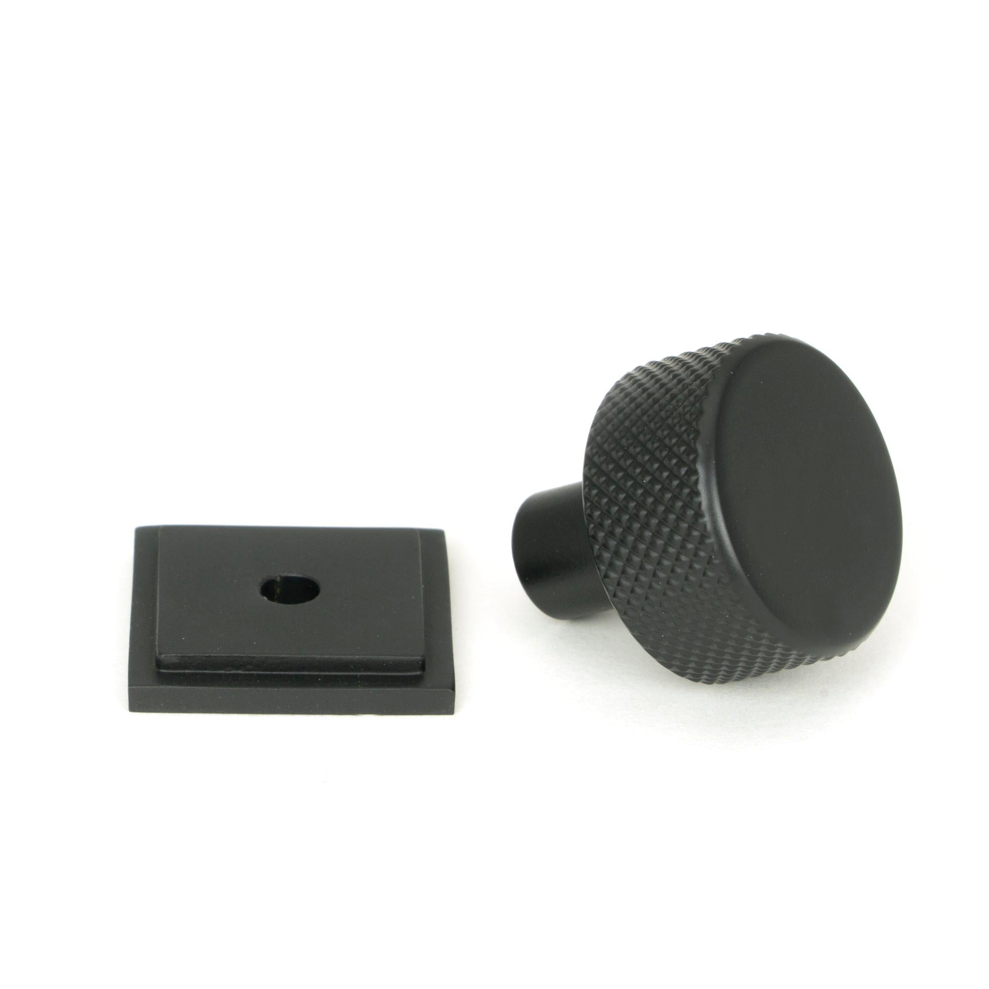 Matt Black Brompton Cabinet Knob - 25mm (Square) | From The Anvil - Cabinet Knobs - From The Anvil - Yester Home
