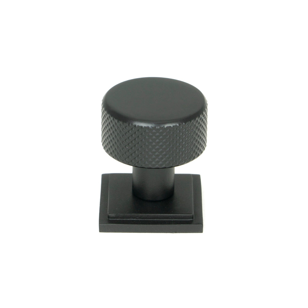 Matt Black Brompton Cabinet Knob - 25mm (Square) | From The Anvil-Cabinet Knobs-Yester Home
