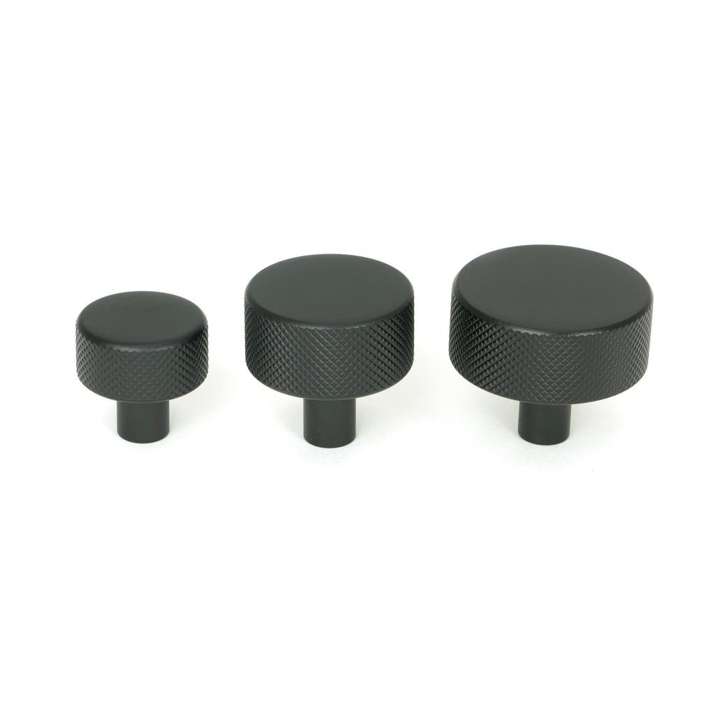 Matt Black Brompton Cabinet Knob - 32mm (No rose) | From The Anvil-Cabinet Knobs-Yester Home