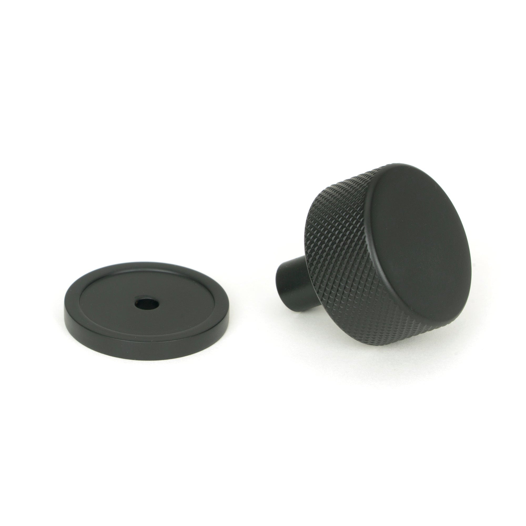 Matt Black Brompton Cabinet Knob - 32mm (Plain) | From The Anvil-Cabinet Knobs-Yester Home
