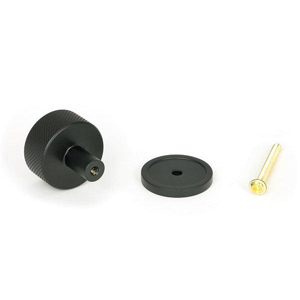 Matt Black Brompton Cabinet Knob - 32mm (Plain) | From The Anvil-Cabinet Knobs-Yester Home
