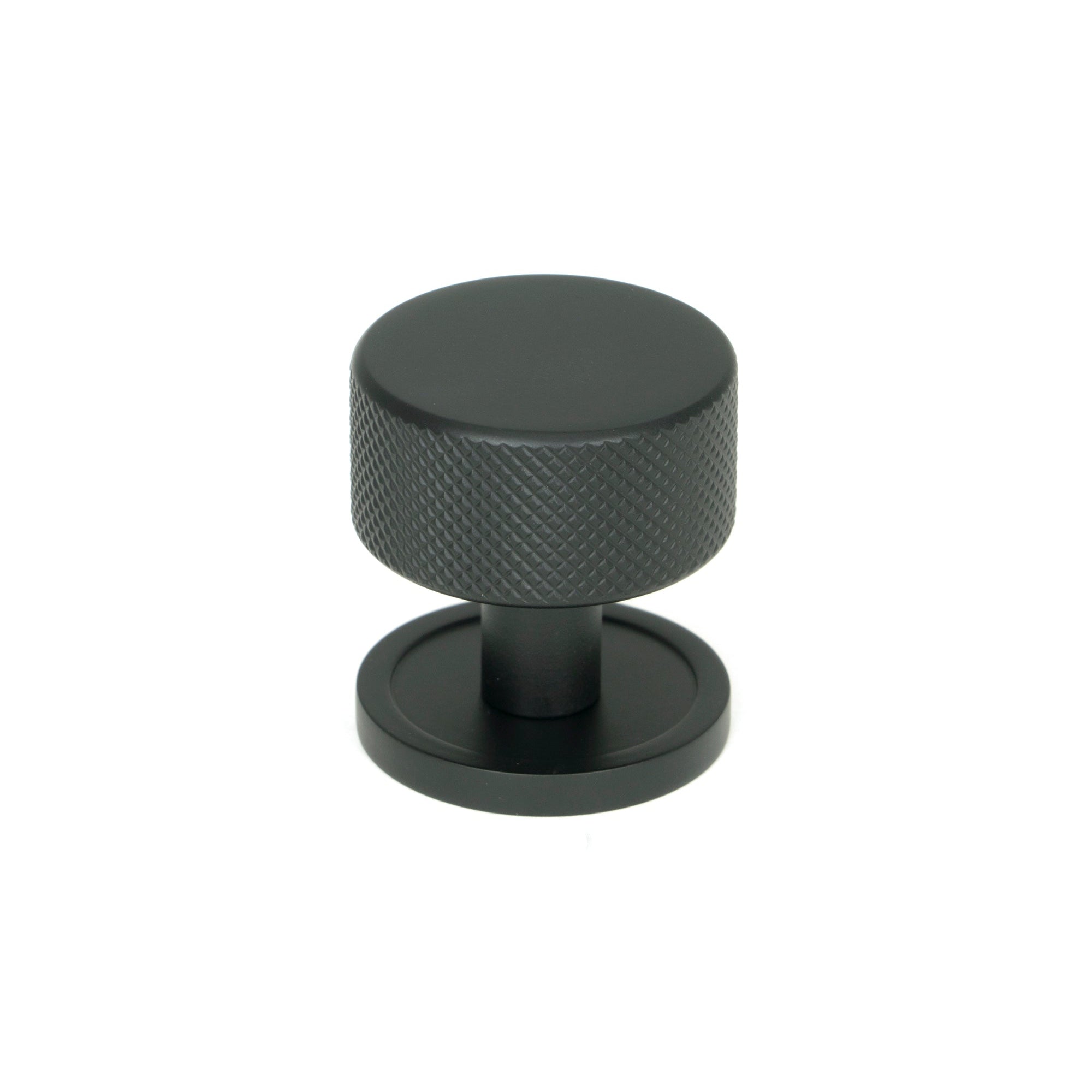 Matt Black Brompton Cabinet Knob - 32mm (Plain) | From The Anvil-Cabinet Knobs-Yester Home