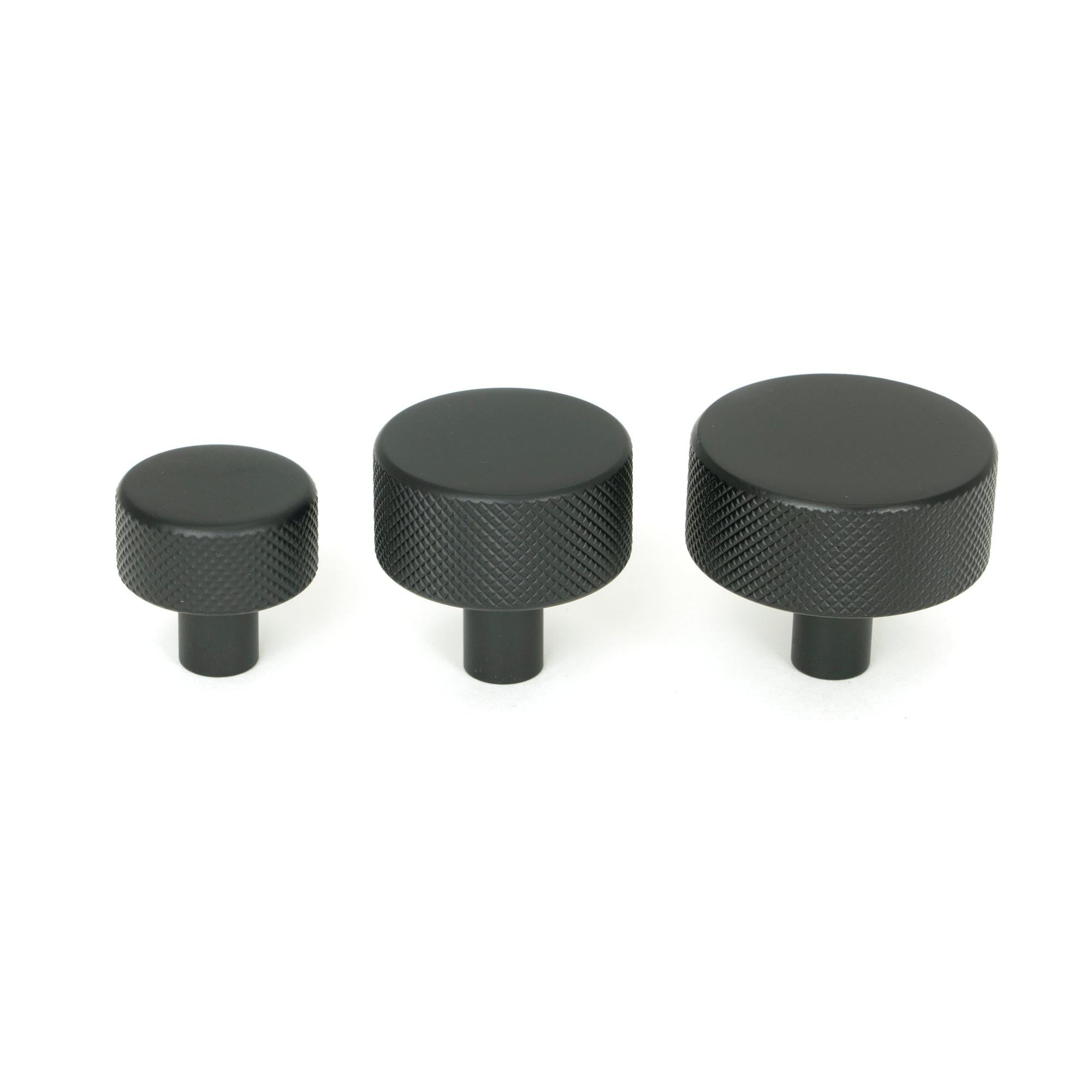 Matt Black Brompton Cabinet Knob - 38mm (No rose) | From The Anvil - Cabinet Knobs - From The Anvil - Yester Home