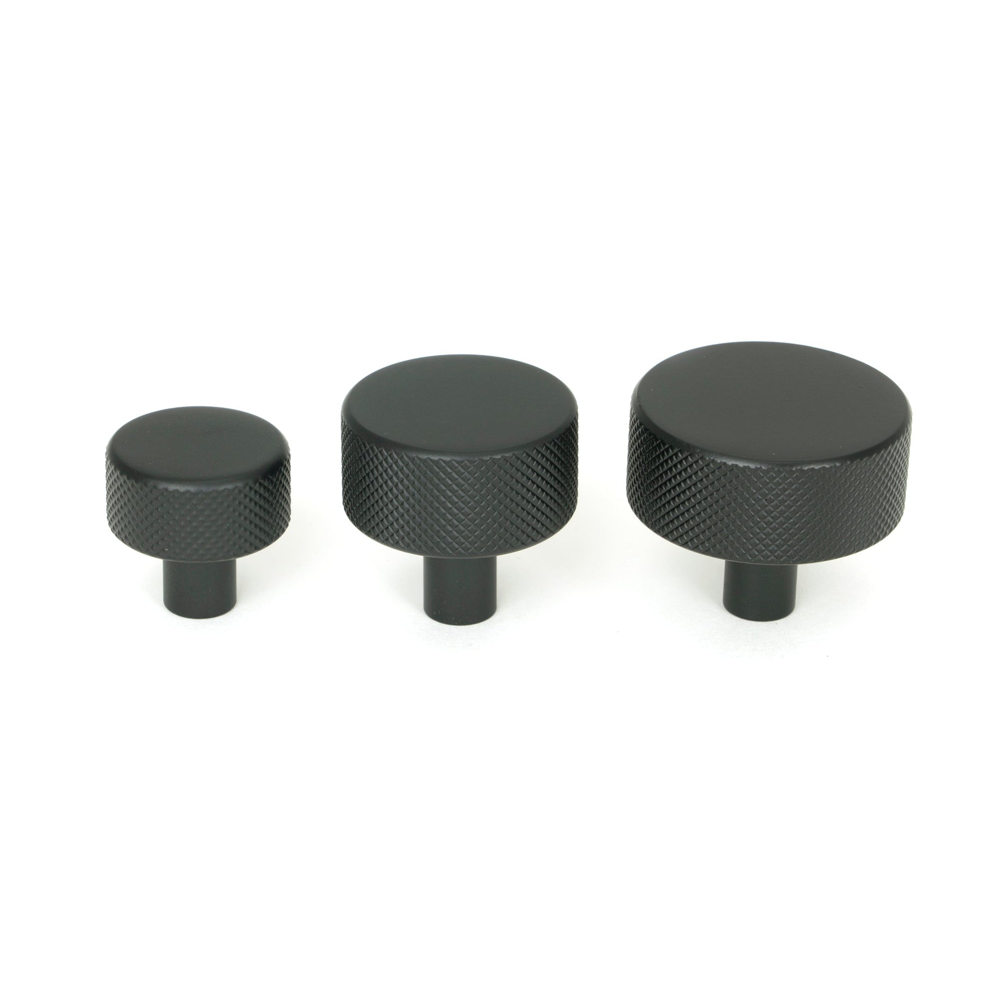 Matt Black Brompton Cabinet Knob - 38mm (No rose) | From The Anvil-Cabinet Knobs-Yester Home