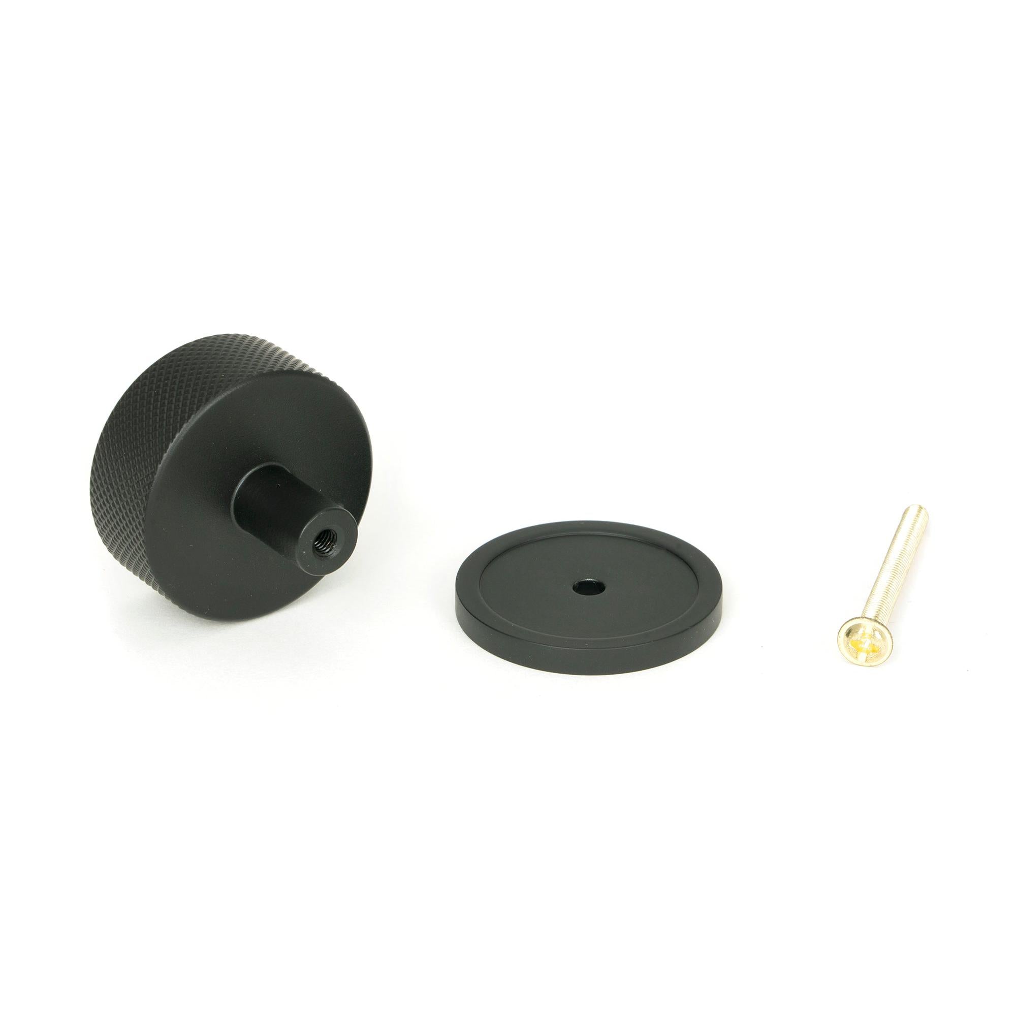 Matt Black Brompton Cabinet Knob - 38mm (Plain) | From The Anvil - Cabinet Knobs - From The Anvil - Yester Home