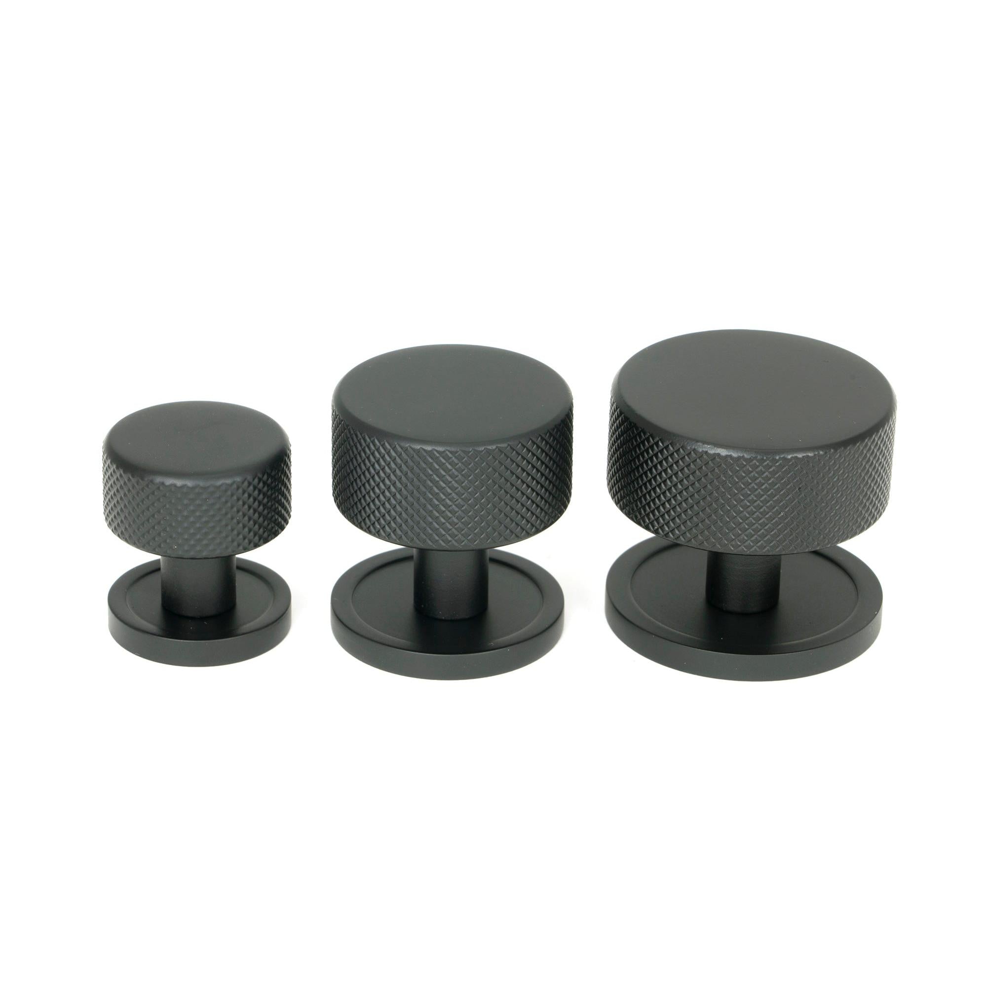 Matt Black Brompton Cabinet Knob - 38mm (Plain) | From The Anvil - Cabinet Knobs - From The Anvil - Yester Home