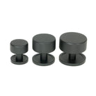 Matt Black Brompton Cabinet Knob - 38mm (Plain) | From The Anvil-Cabinet Knobs-Yester Home