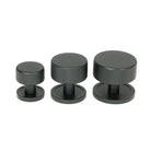 Matt Black Brompton Cabinet Knob - 38mm (Plain) | From The Anvil-Cabinet Knobs-Yester Home
