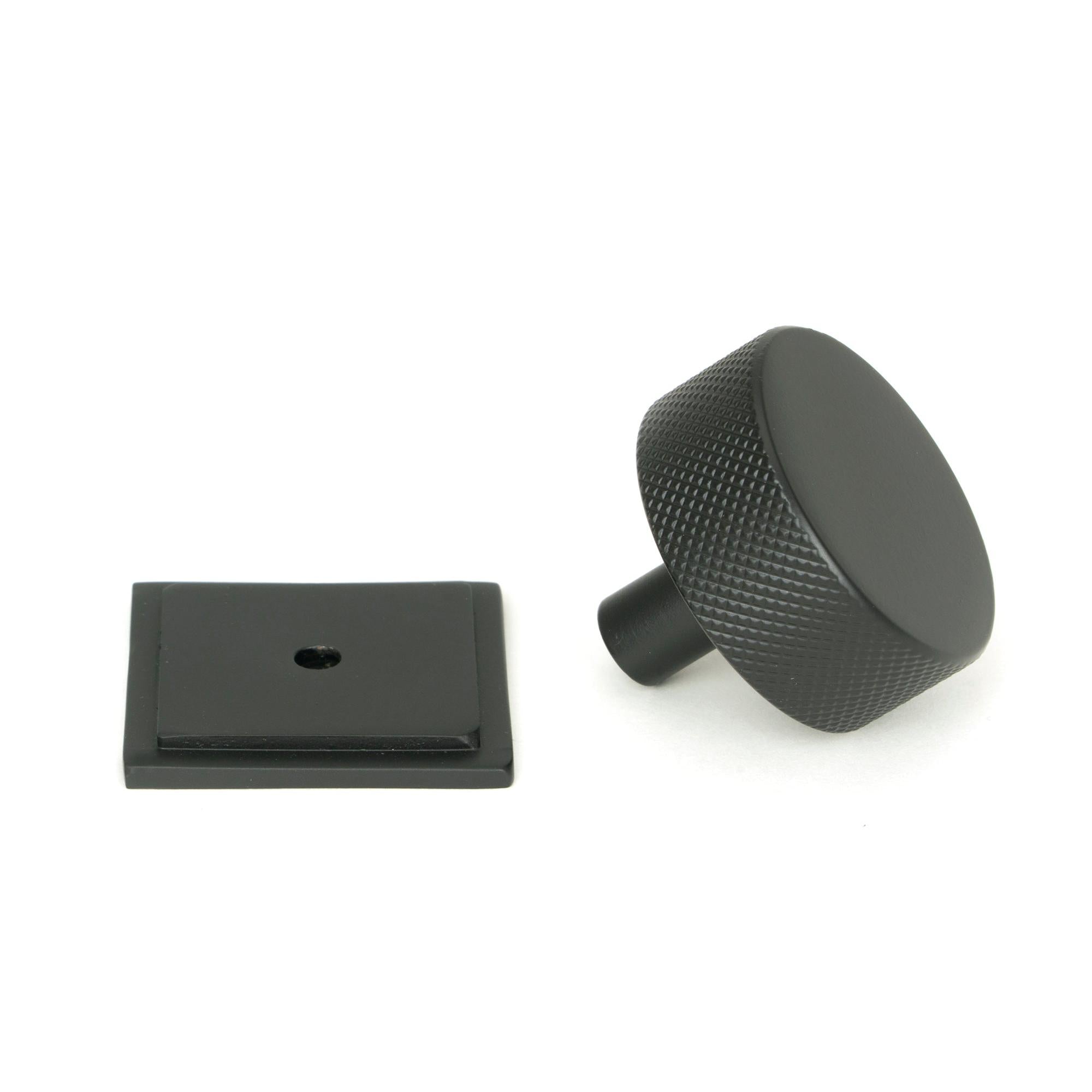 Matt Black Brompton Cabinet Knob - 38mm (Square) | From The Anvil - Cabinet Knobs - From The Anvil - Yester Home