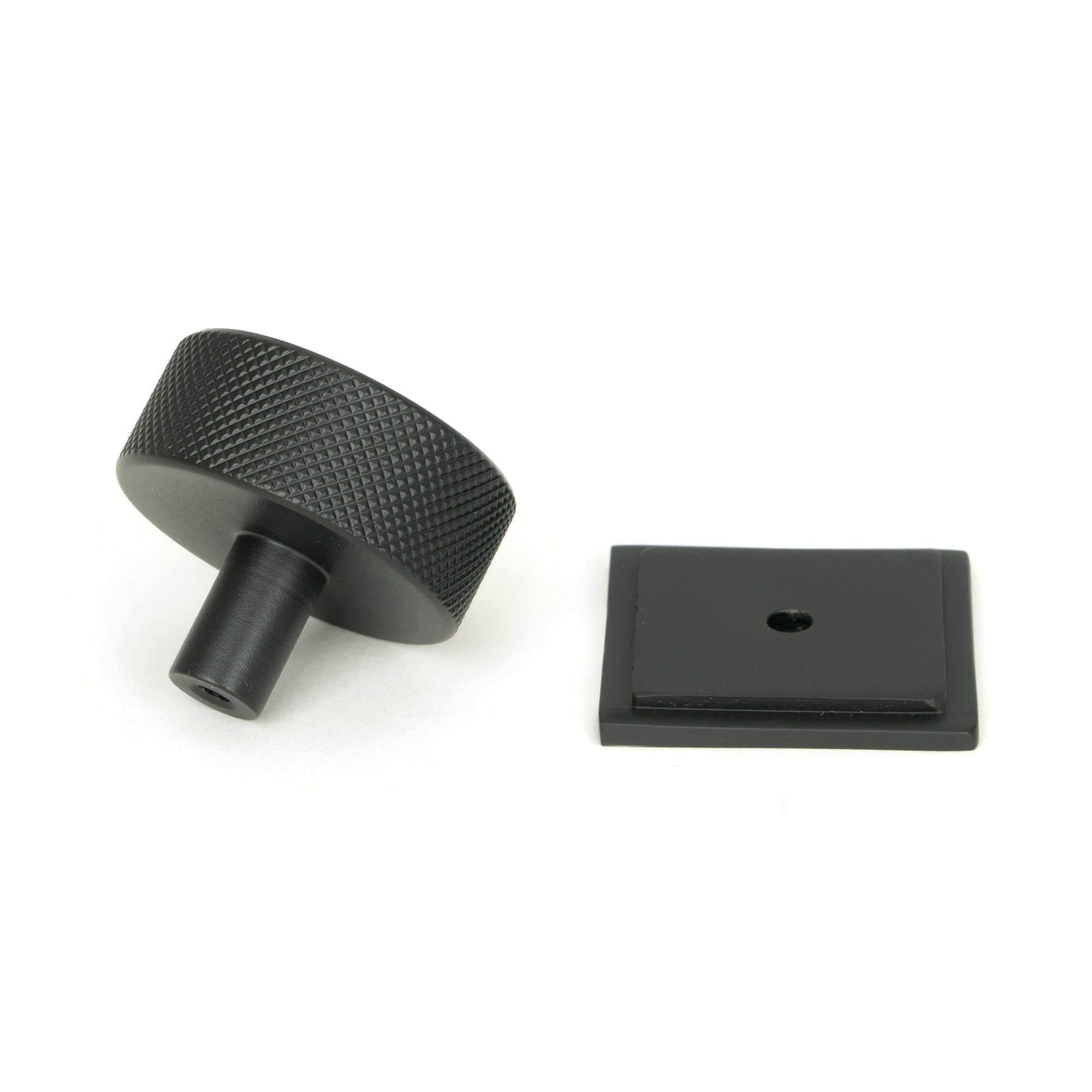 Matt Black Brompton Cabinet Knob - 38mm (Square) | From The Anvil - Cabinet Knobs - From The Anvil - Yester Home