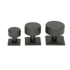 Matt Black Brompton Cabinet Knob - 38mm (Square) | From The Anvil-Cabinet Knobs-Yester Home