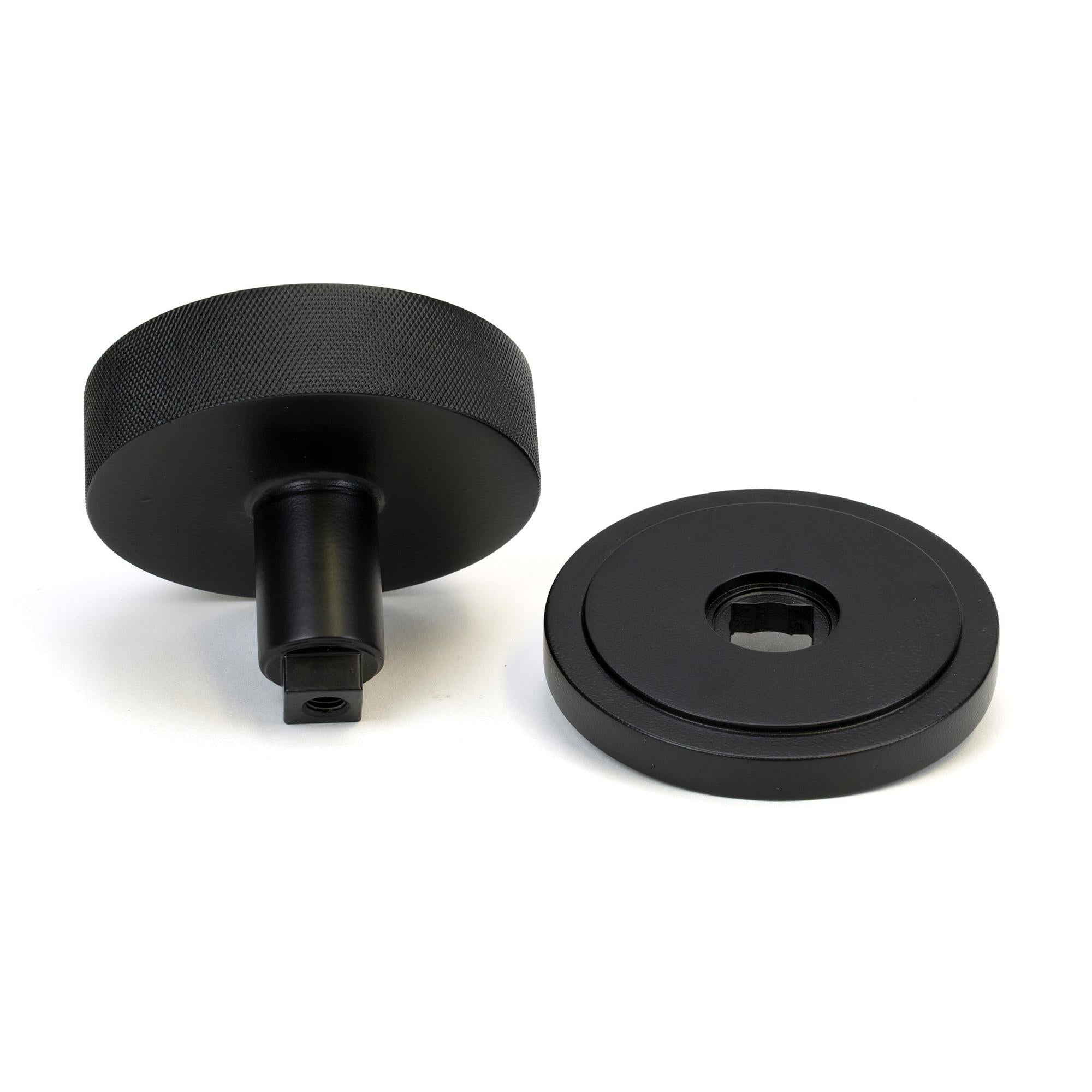 Matt Black Brompton Centre Door Knob (Art Deco) | From The Anvil - Centre Door Knobs - From The Anvil - Yester Home