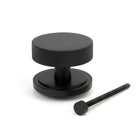 Matt Black Brompton Centre Door Knob (Art Deco) | From The Anvil-Centre Door Knobs-Yester Home
