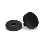 Matt Black Brompton Centre Door Knob (Art Deco) | From The Anvil-Centre Door Knobs-Yester Home