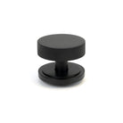 Matt Black Brompton Centre Door Knob (Art Deco) | From The Anvil-Centre Door Knobs-Yester Home