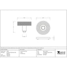 Matt Black Brompton Centre Door Knob (Beehive) | From The Anvil-Centre Door Knobs-Yester Home