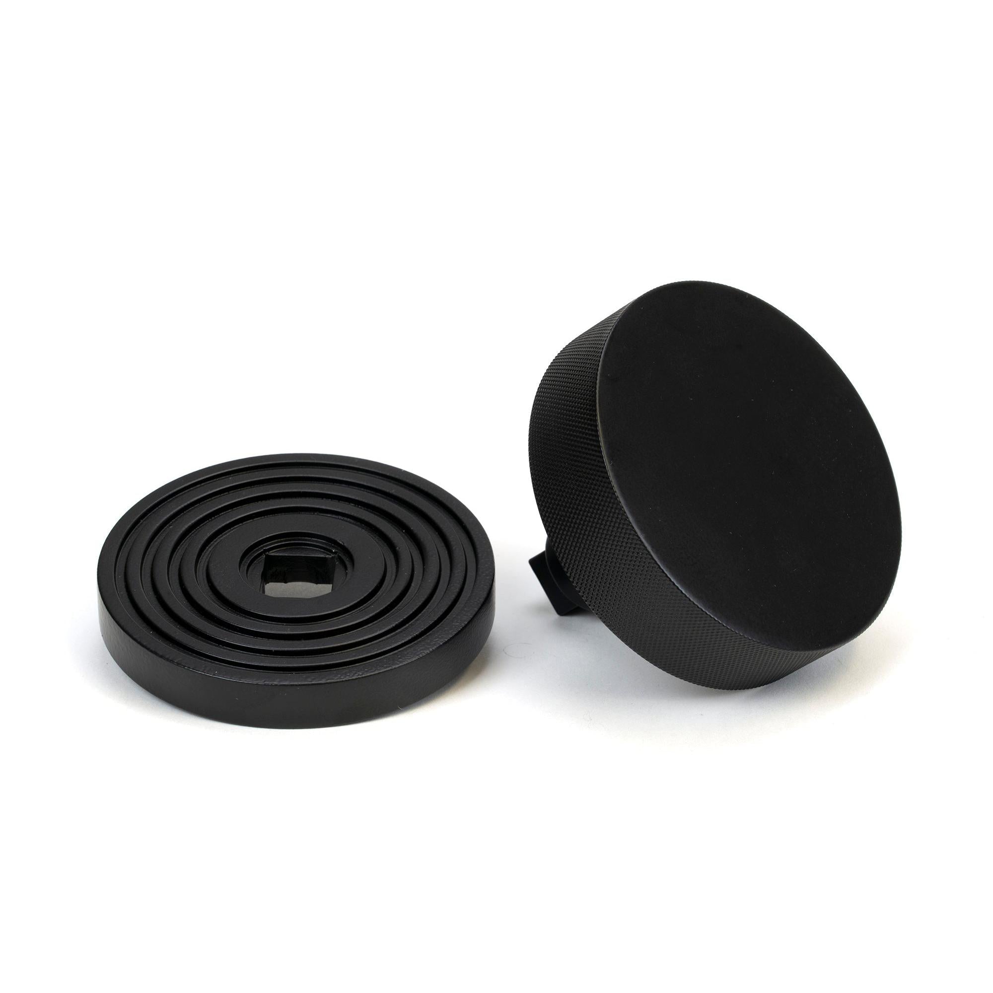 Matt Black Brompton Centre Door Knob (Beehive) | From The Anvil - Centre Door Knobs - From The Anvil - Yester Home