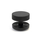 Matt Black Brompton Centre Door Knob (Beehive) | From The Anvil-Centre Door Knobs-Yester Home