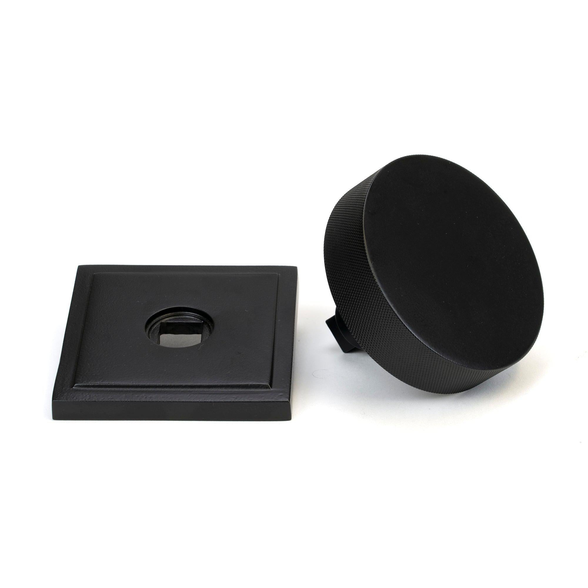 Matt Black Brompton Centre Door Knob (Square) | From The Anvil - Centre Door Knobs - From The Anvil - Yester Home
