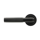 Matt Black Brompton Lever on Rose Set (Art Deco) - Unsprung | From The Anvil - Concealed - From The Anvil - Yester Home