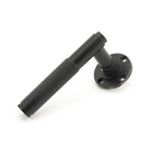 Matt Black Brompton Lever on Rose Set (Art Deco) - Unsprung | From The Anvil - Concealed - From The Anvil - Yester Home