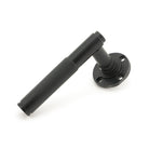 Matt Black Brompton Lever on Rose Set (Art Deco) - Unsprung | From The Anvil-Concealed-Yester Home
