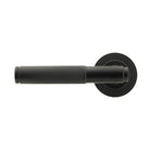 Matt Black Brompton Lever on Rose Set (Beehive) | From The Anvil-Concealed-Yester Home