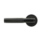 Matt Black Brompton Lever on Rose Set (Plain) - Unsprung | From The Anvil-Concealed-Yester Home